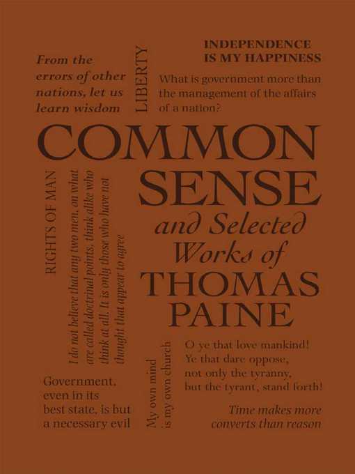 Cover image for Common Sense and Selected Works of Thomas Paine